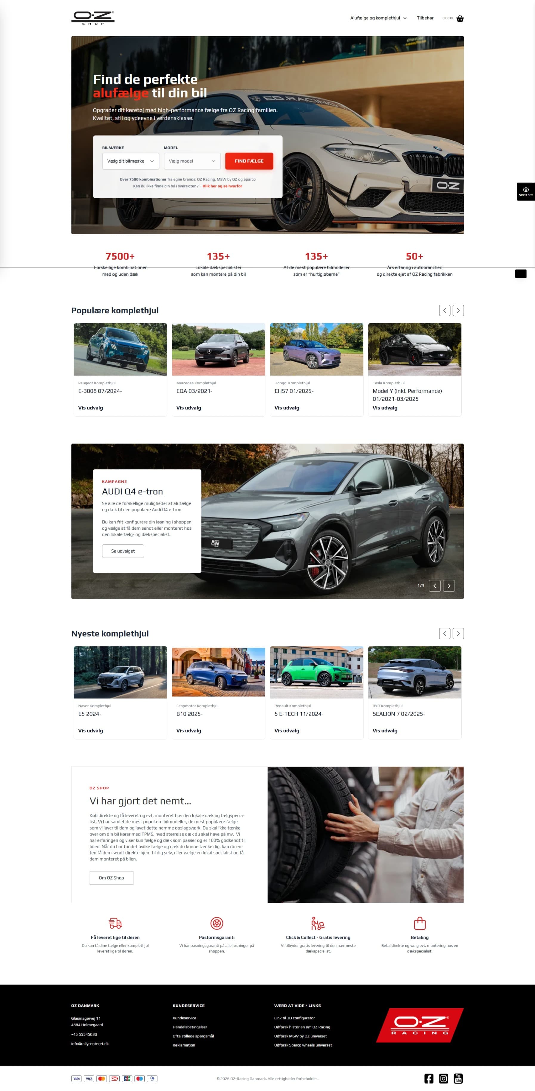 OZ Racing Denmark homepage