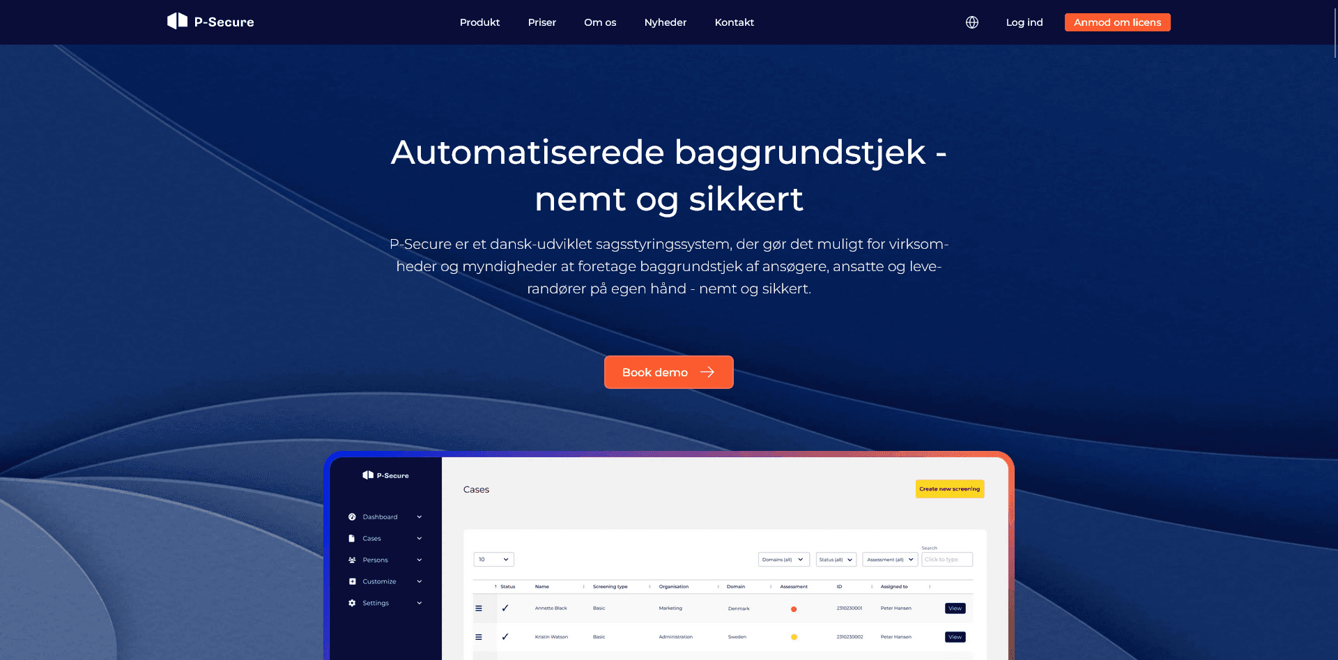 P-SECURE homepage