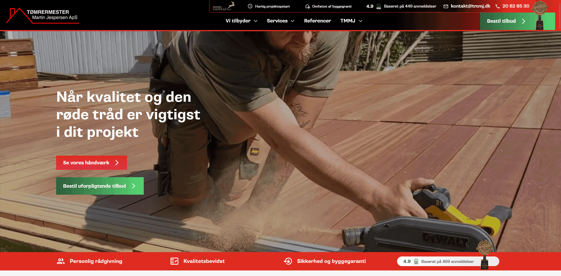 Tømrermester Martin Jespersen homepage